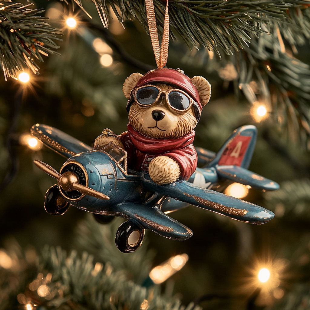Flying Teddy Bear WN2411034CL Christmas Ornament