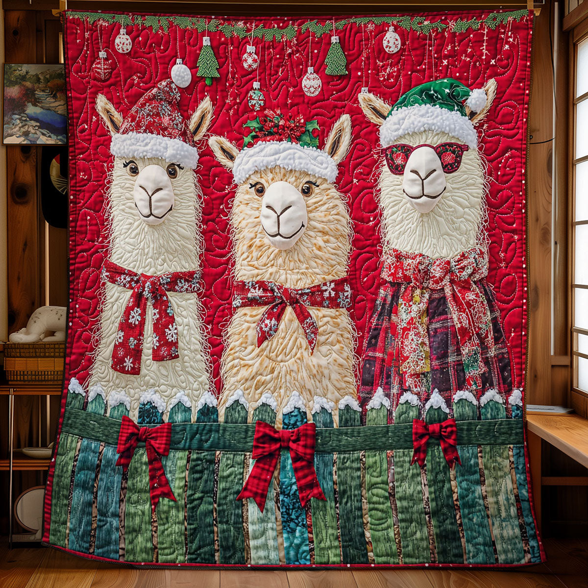 Llama Holiday CW1811041CL Quilt