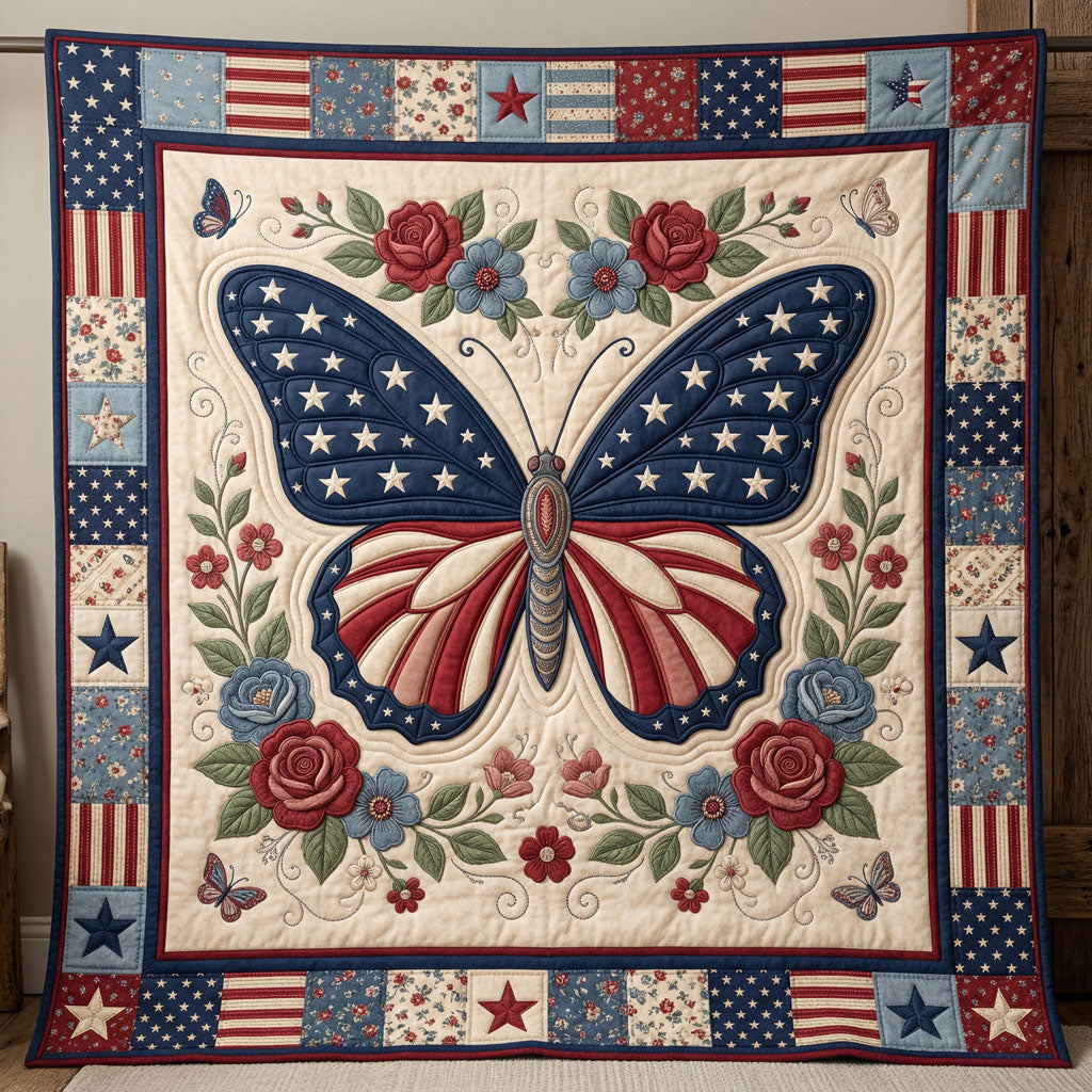 Patriotic Butterfly WN0904034CL Quilt