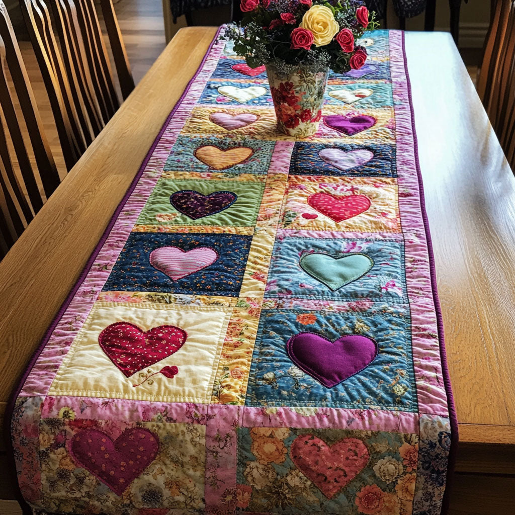 Love Patch CP1201045CL Quilted Table Runner