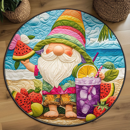 Summer Gnome Vibes WJ0804031CL Quilted Round Mat