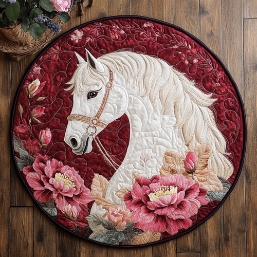 Victorian Steed CP1501037CL Quilted Round Mat