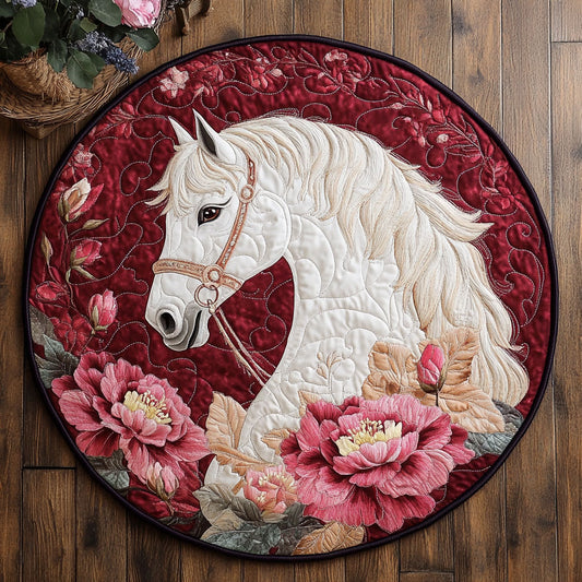 Victorian Steed CP1501037CL Quilted Round Mat