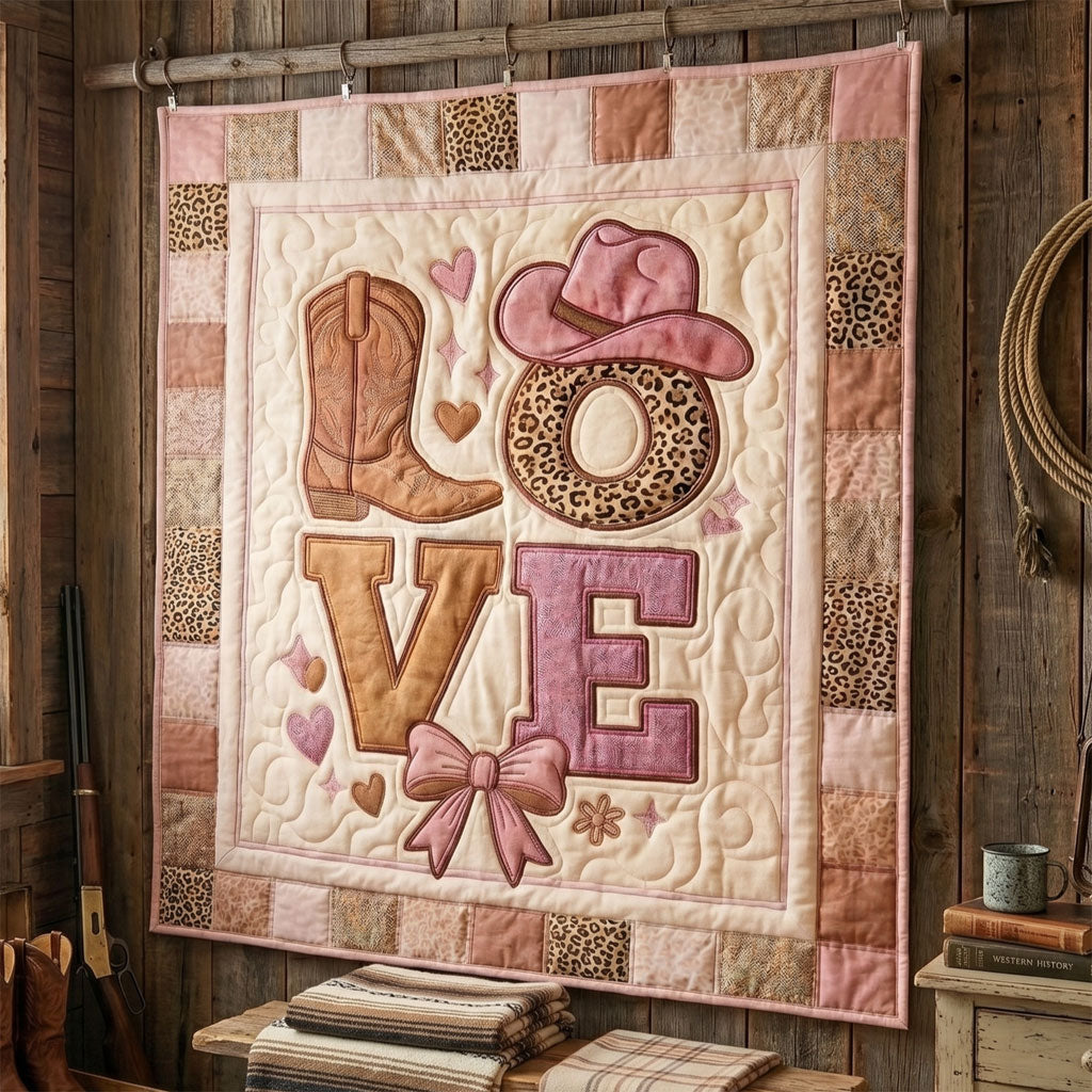 Western Pink Love WN1504018CL Quilt