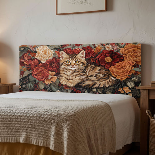 Blossom Garden Cat CW2212004CL Quilted Headboard Slipcover