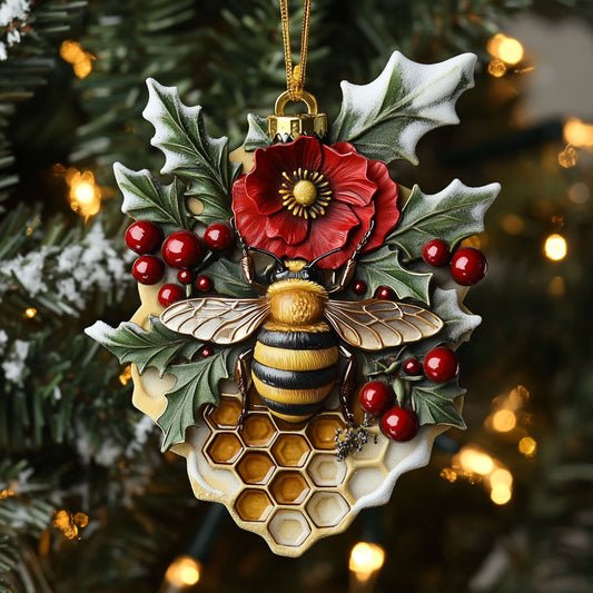 Golden Poppy Bee WN2210025CL Christmas Ornament