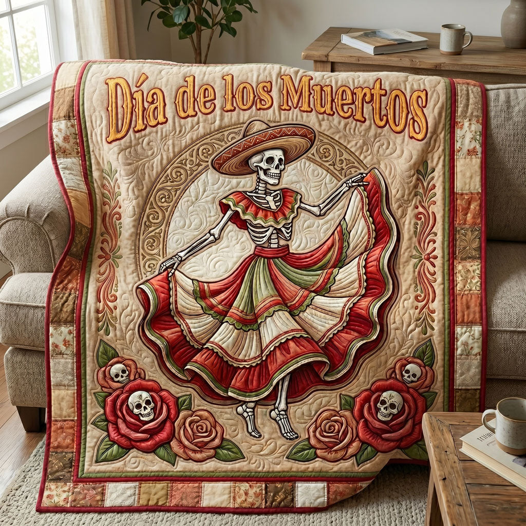 Día De Los Muertos Dancing Skeleton WN0505013CL Quilt