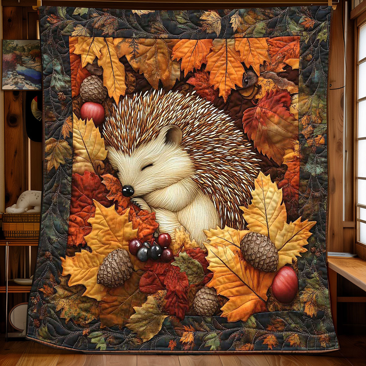 Sleeping Hedgehog WP0701025CL Quilt