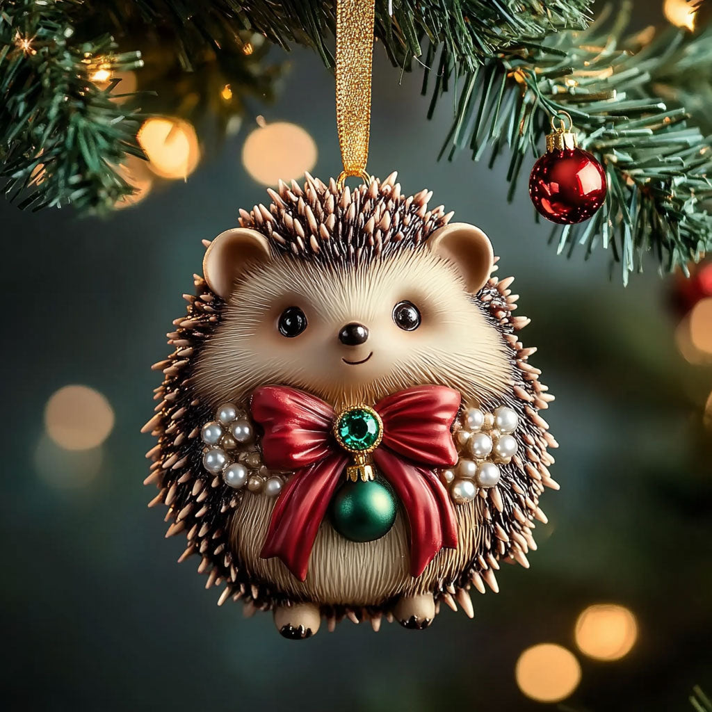 Hedgehog Winter Charm WN0912017CL Christmas Ornament