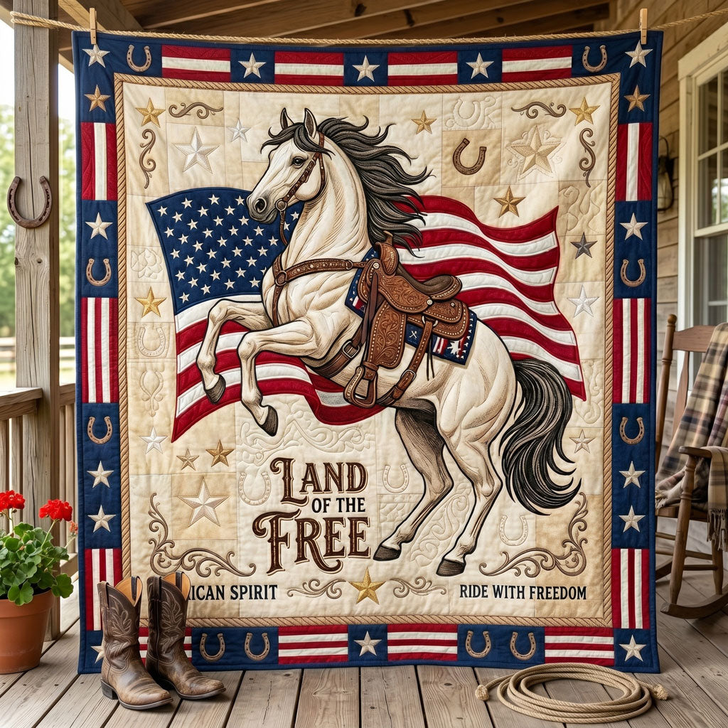 Land Of The Free Stallion WN0506008CL Quilt
