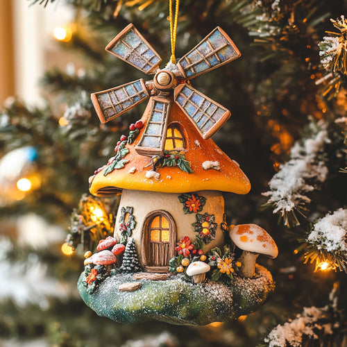 Mushroom Winter Home WN1112042CL Christmas Ornament
