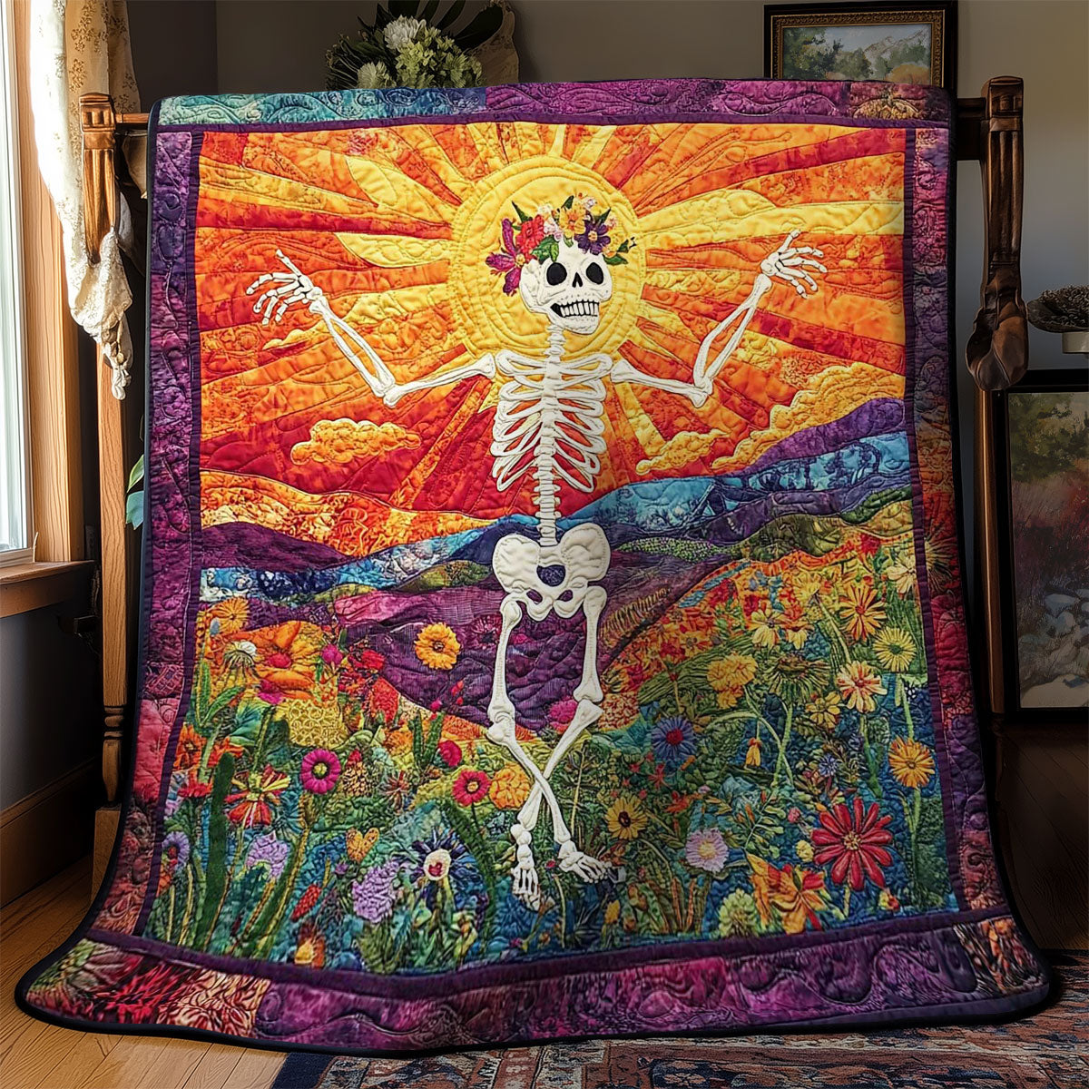 Groovy Skeleton WN1003067CL Quilt