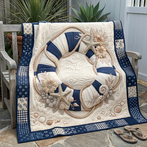 Blue Seashell Lifebuoy WN0705001CL Quilt