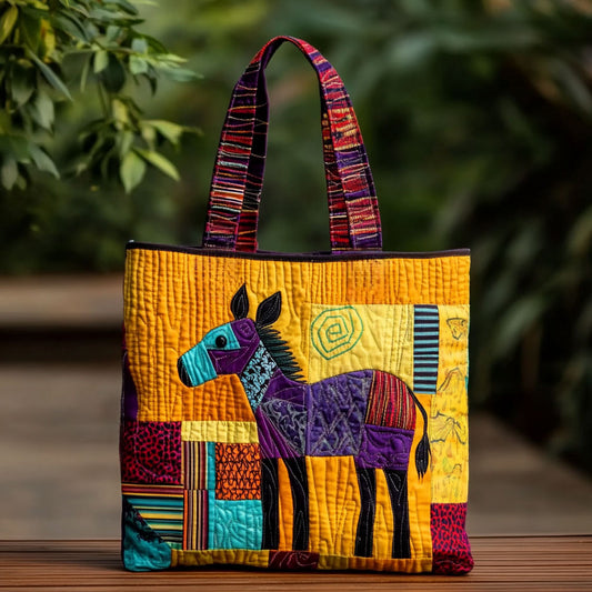Sunset Donkey WN2410060CL Quilted Tote Bag