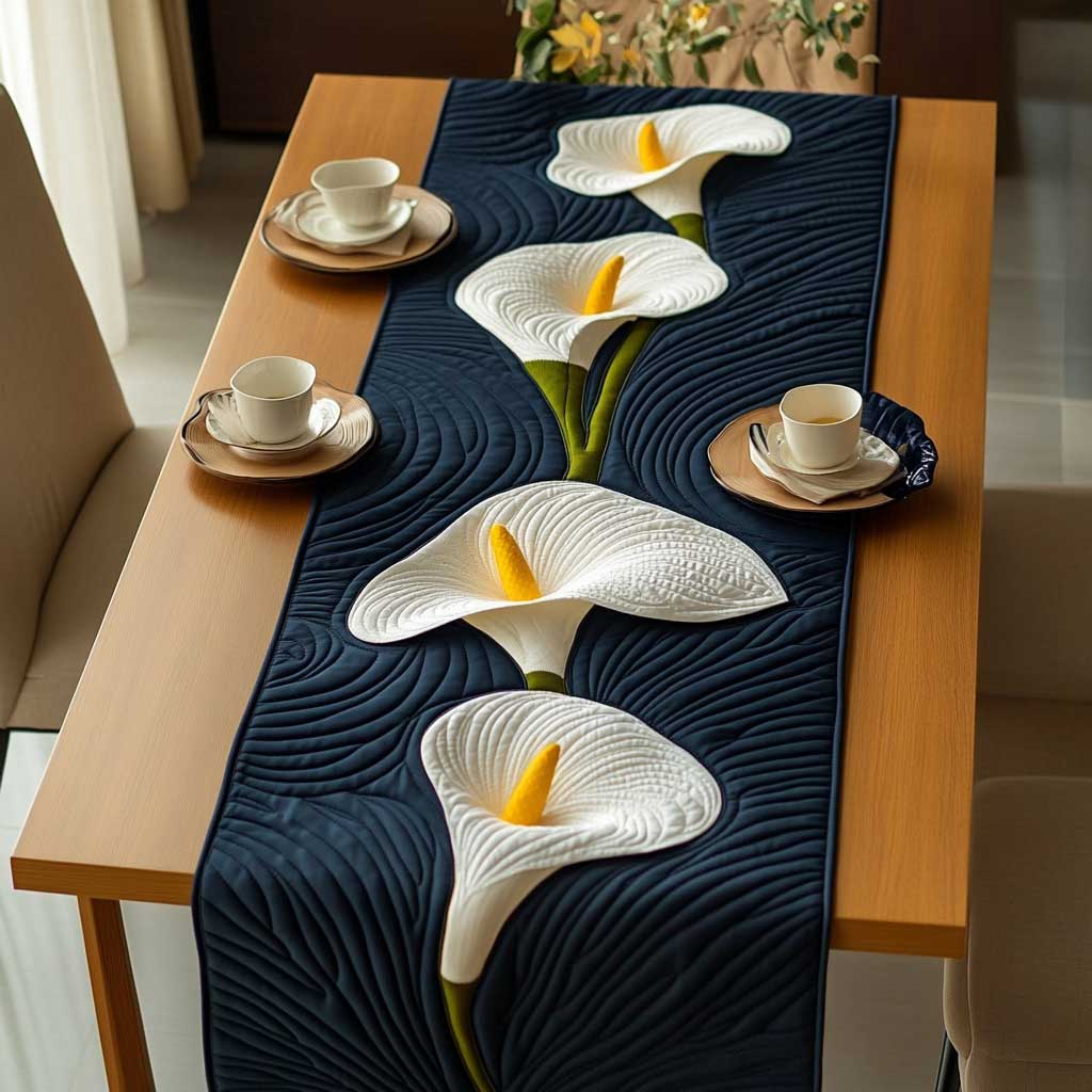 Calla Lilies Harmony WN2503029CL Quilted Table Runner