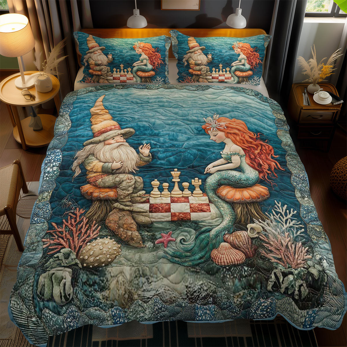 Mermaid's Move Gnome WN0901087CL Duvet Cover Set