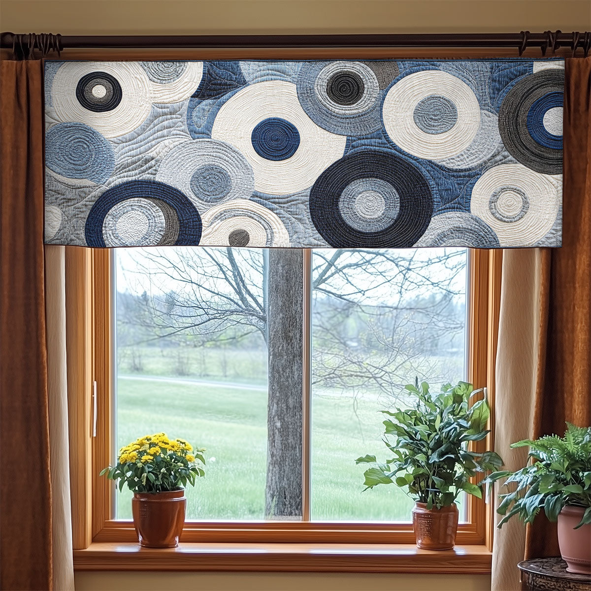 Circle Frost WN0407057CL Quilted Valance