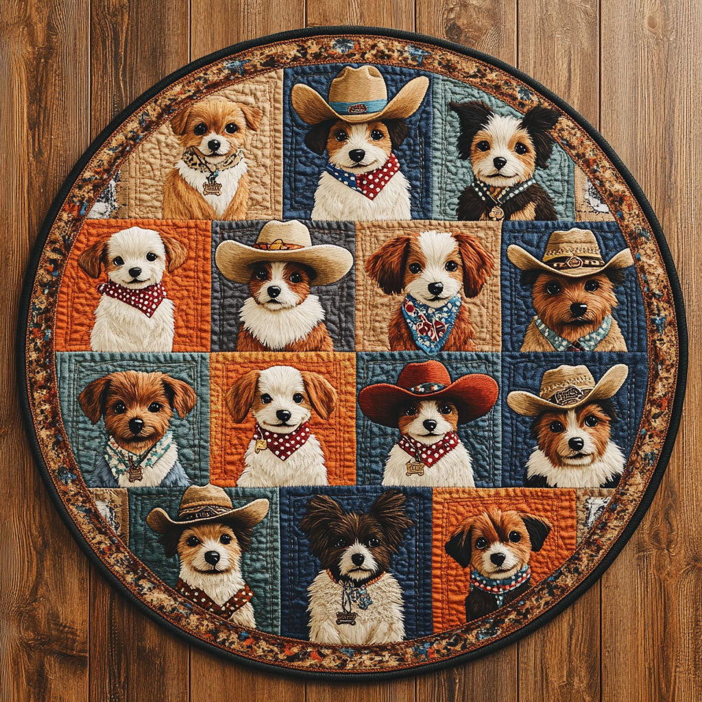 Dog Trail WN0807034CL Quilted Round Mat