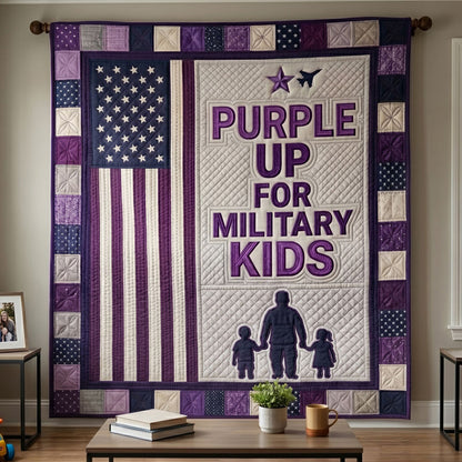 Purple Pride Military Kids WN2304011CL Quilt
