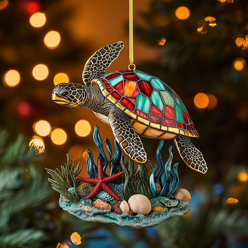 Marine Turtle Glow CW2010047CL Christmas Ornament