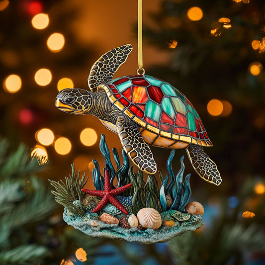 Marine Turtle Glow CW2010047CL Christmas Ornament
