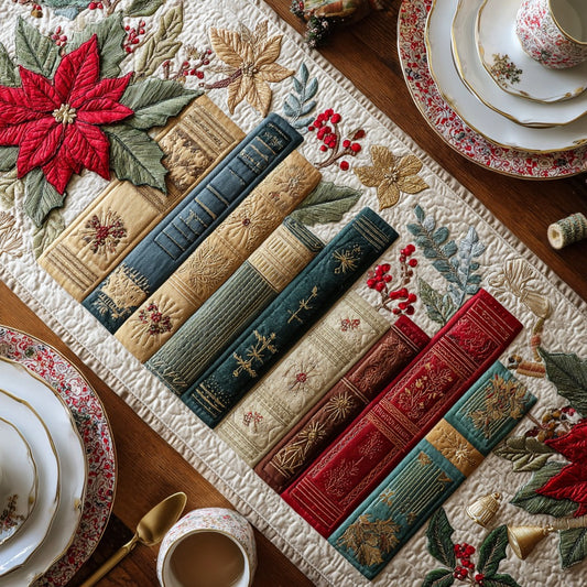 Yuletide Tales XR1011049CL Quilted Table Runner