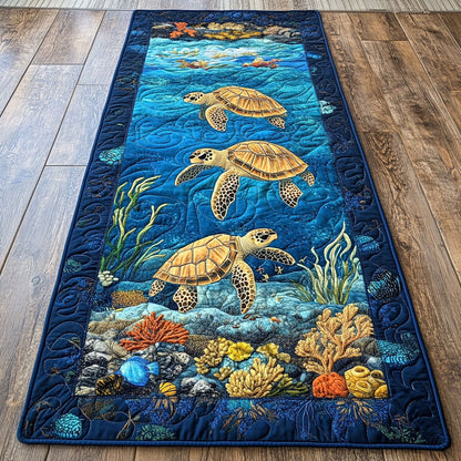 Turtle Reef WJ1706022CL Quilted Table Runner