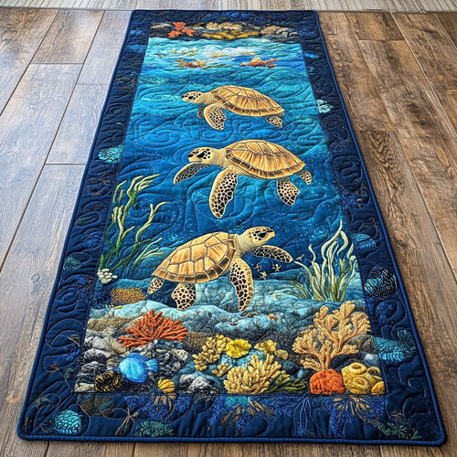 Turtle Reef WJ1706022CL Quilted Table Runner