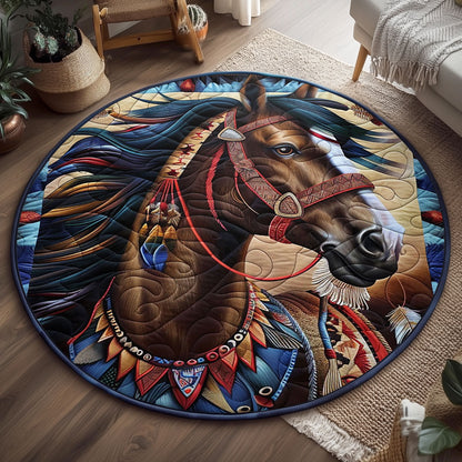 Native Horse WJ2104033CL Quilted Round Mat
