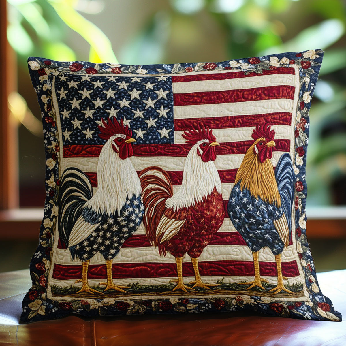 Vintage Glory Rooster WN1002128CL Quilt Pillow Case