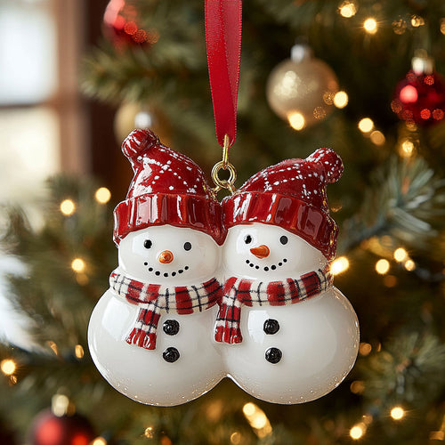 Snowman Couple CW1310004CL Christmas Ornament