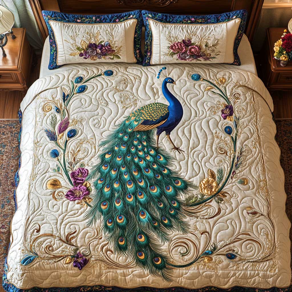 Luxury Peacock WP1501008CL Duvet Cover Set