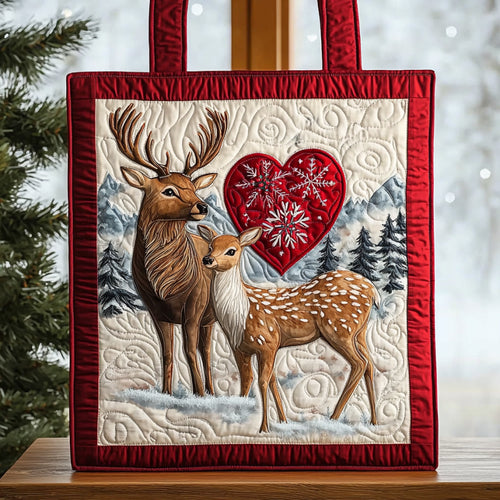 Deer Couple QA0912015CL Quilted Tote Bag