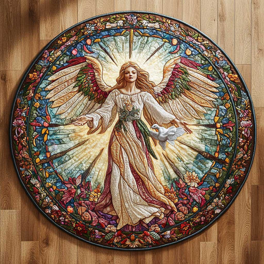 Heavenly Angel WN0505041CL Quilted Round Mat