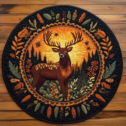 Deer Of Light WN2404043CL Quilted Round Mat