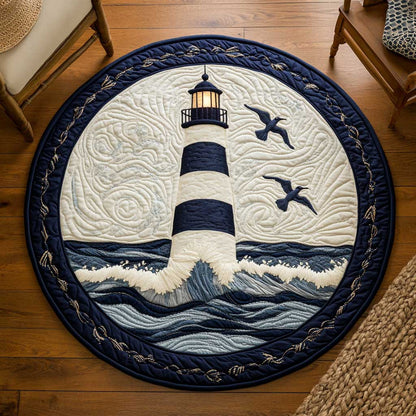 Safe Haven Lighthouse WN2103069CL Quilted Round Mat