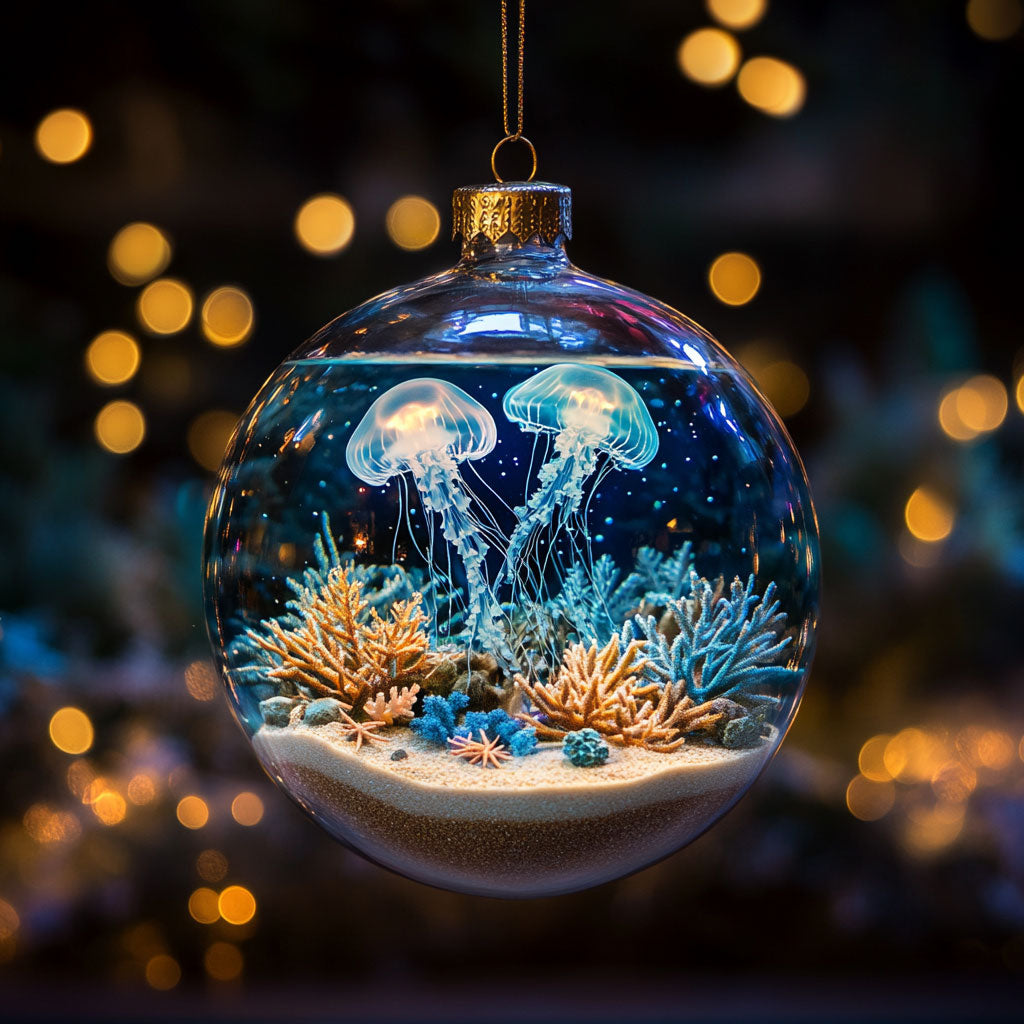 Jellyfish Deep Serenity WN2911050CL Christmas Ornament