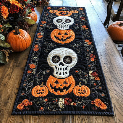 Halloween Skull CP1305014CL Quilted Table Runner