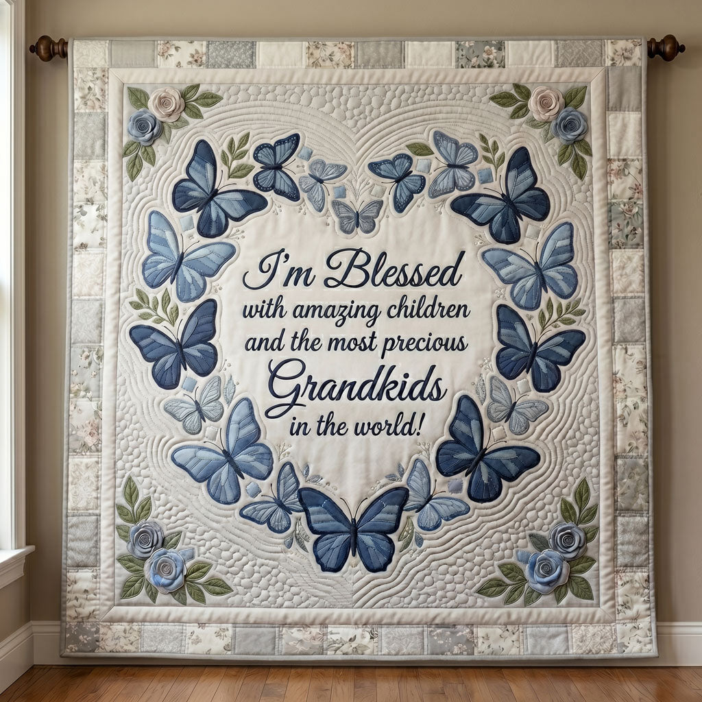 Blessed with Grandkids Butterfly WN1404005CL Quilt