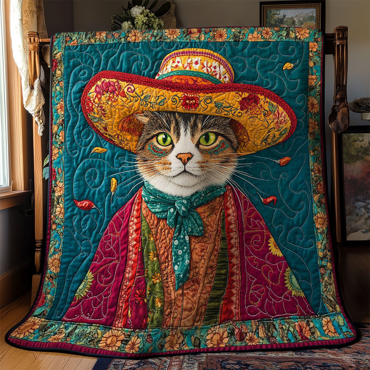 Fiesta Cat WN0302012CL Quilt