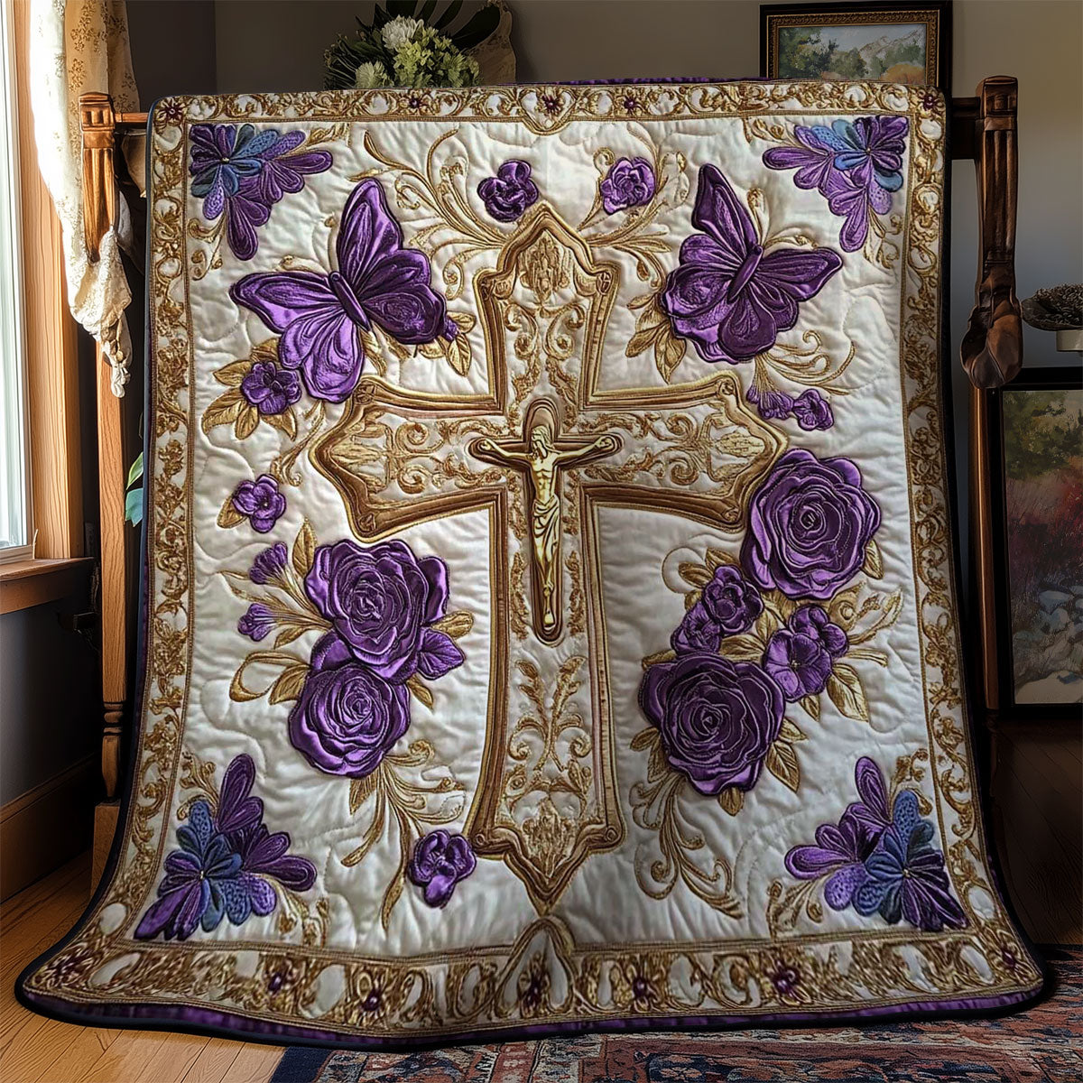 Heavenly Cross WN1202049CL Quilt