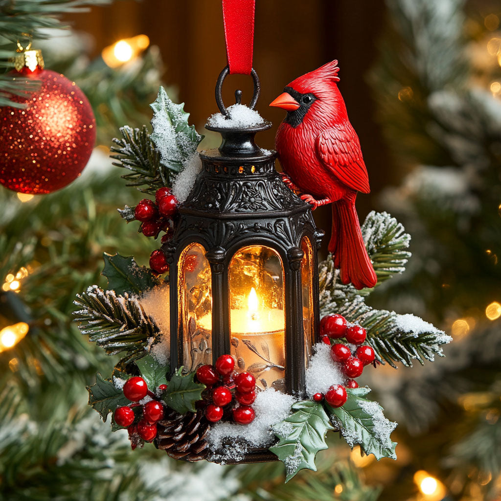 Cardinal Lantern Glow CW1410009CL Christmas Ornament