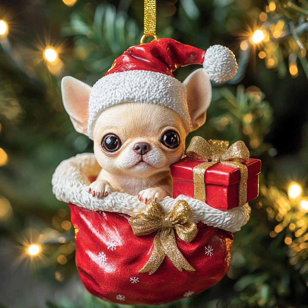 Santa Woof CP2010016CL Christmas Ornament