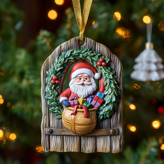 Santa Warm Window WN1811094CL Christmas Ornament