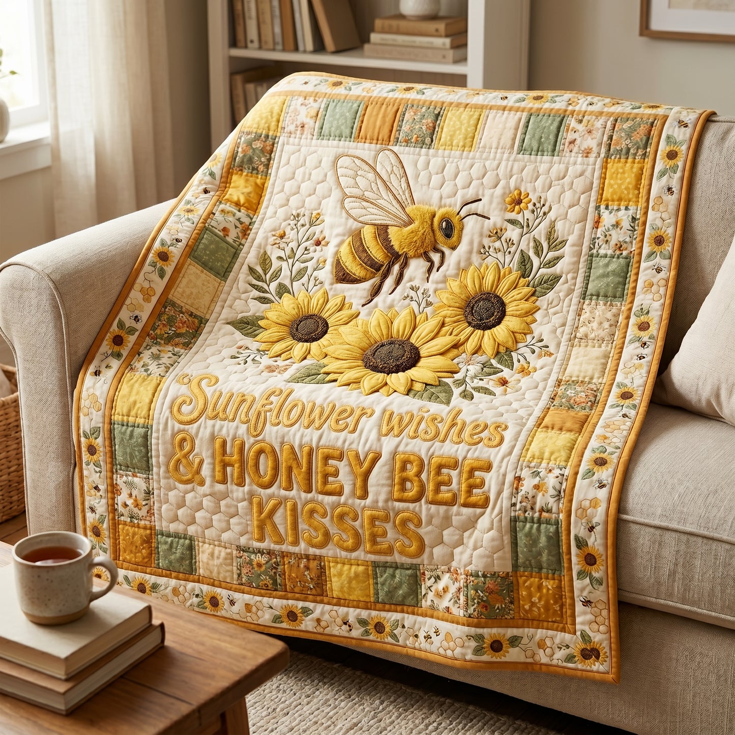 Sunflower Wish XR1504004CL Quilt