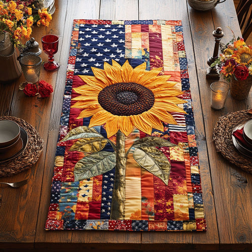 Sunflower Honor WN1206074CL Quilted Table Runner