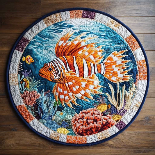 Lionfish Glow WN2404052CL Quilted Round Mat