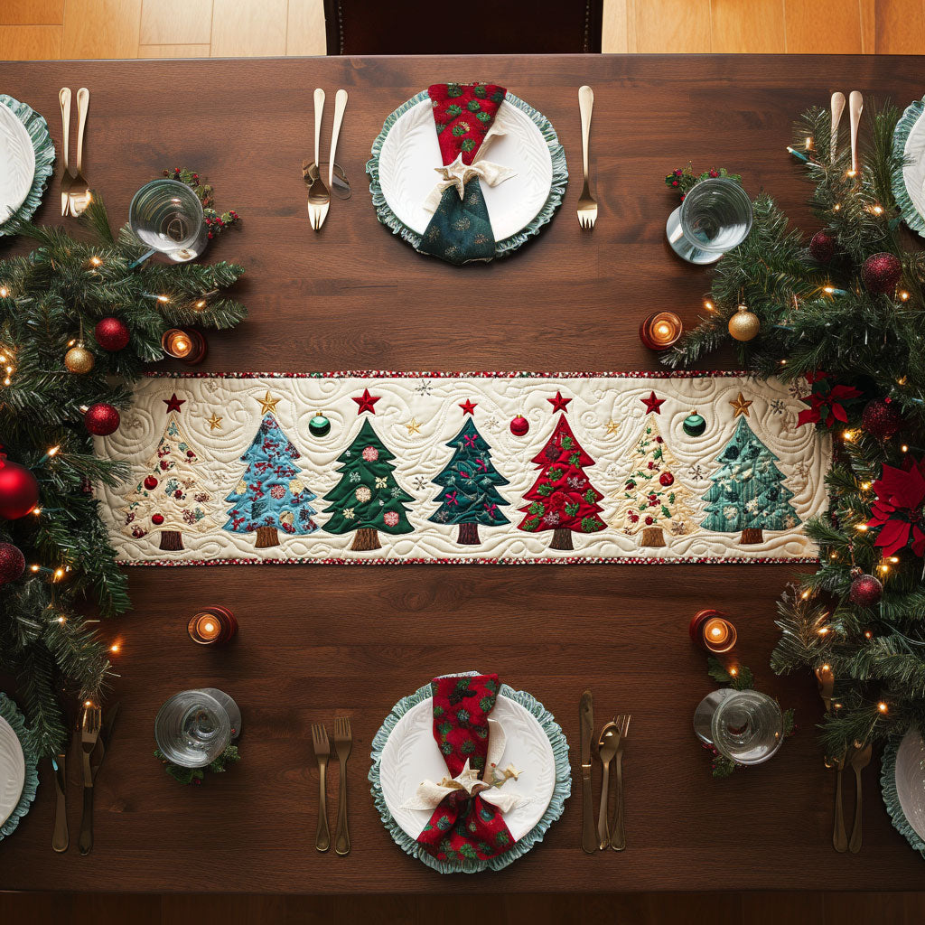Christmas Tree Lullaby WN0707023CL Quilted Table Runner