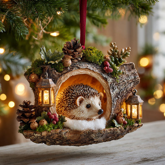 Cozy Hedgehog Nest CW0312003CL Christmas Ornament