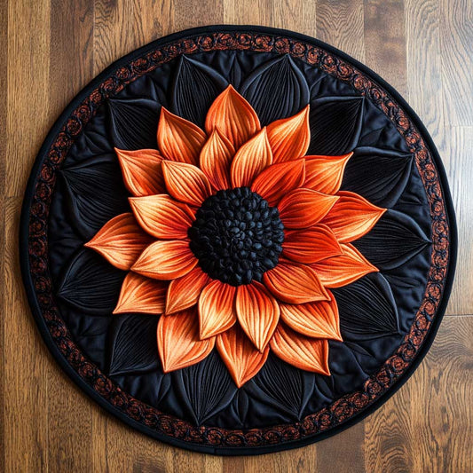 Dahlia Blaze WN2804016CL Quilted Round Mat